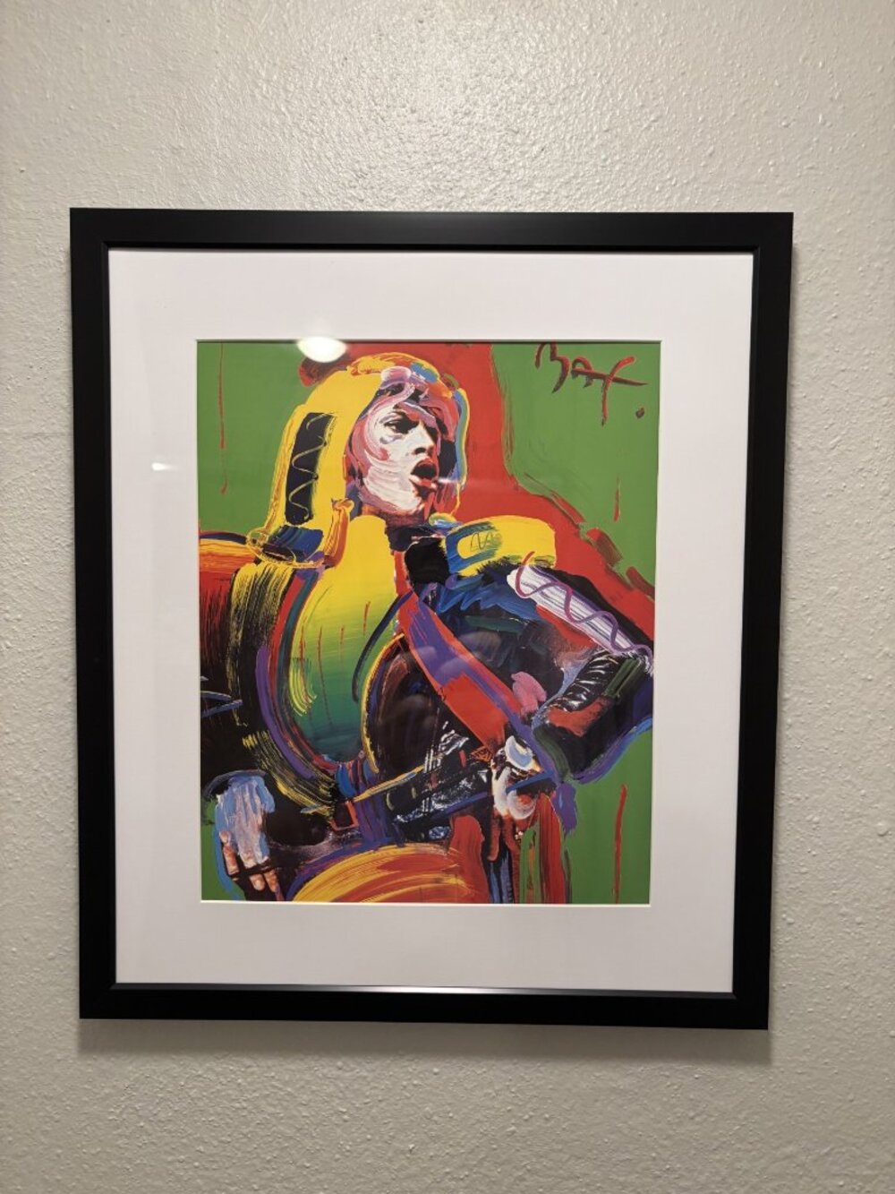 Peter Max Framed 12x14 Inch Art Print - Mick Jagger 1995